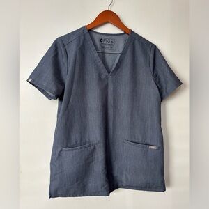FIGS Women’s Blue Short Sleeve Scrubs Top Size Medium Medical Nursing Healthcare
